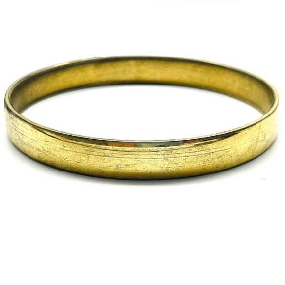 CROWN TRIFARI Bangle Bracelet Gold Tone Classic Career Workwear - Picture 1 of 6